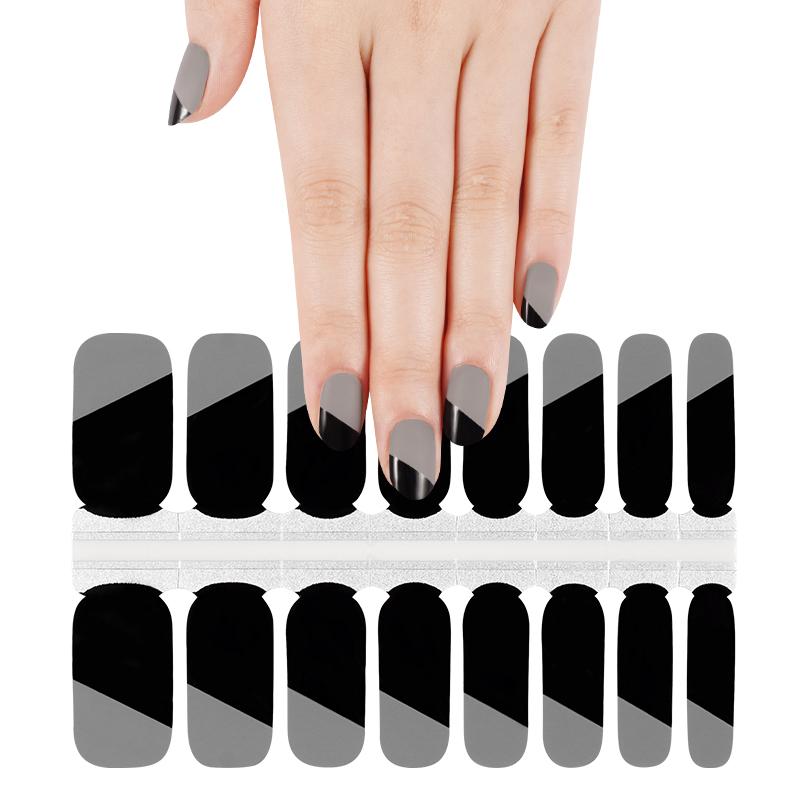 Candied Nails - Nail Sticker - Black Grey
