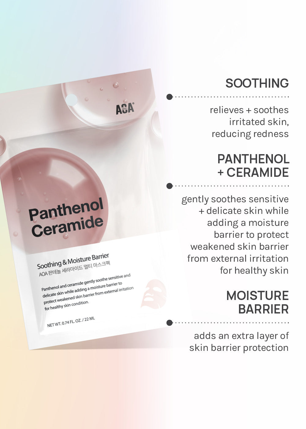 AOA Skin Panthenol + Ceramide Sheet Mask
