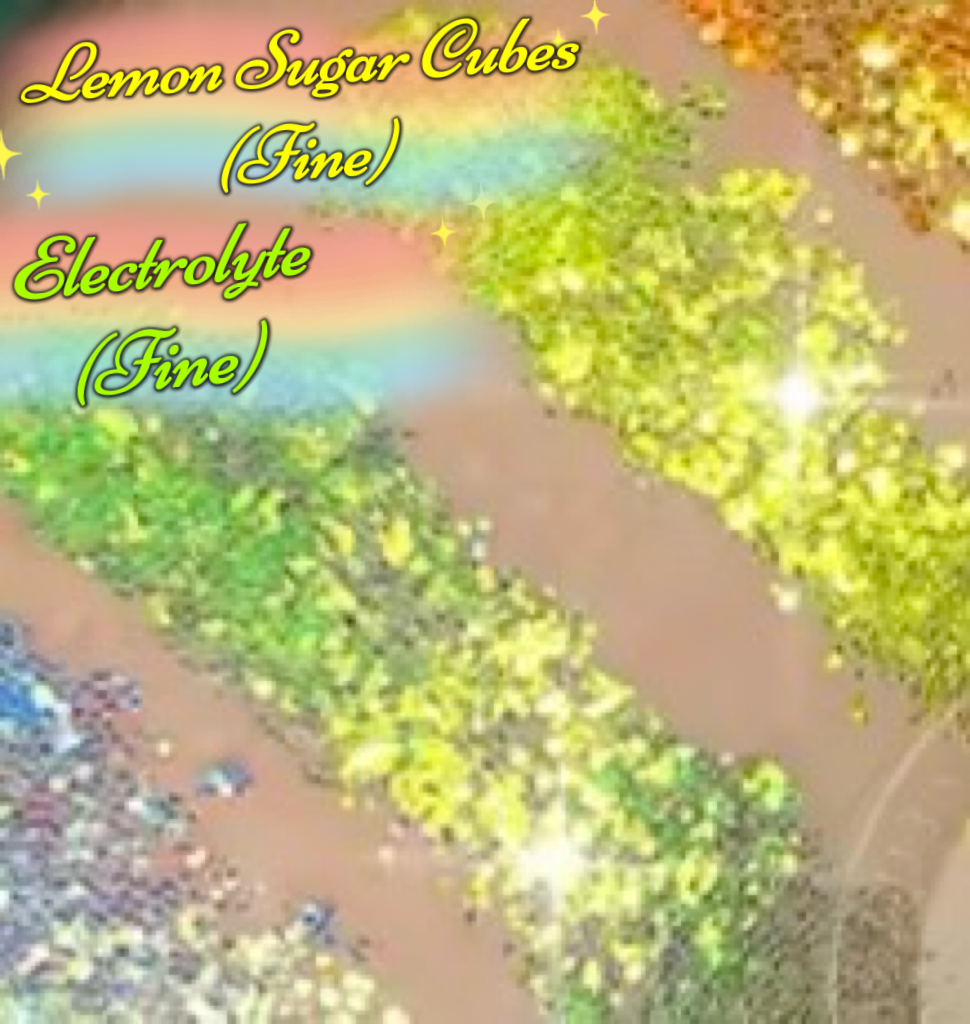 Inked Doll Cosmetics - LEMON SUGAR CUBES Neon Yellow (Chunky or Fine) “Magic Mushroom Gels”