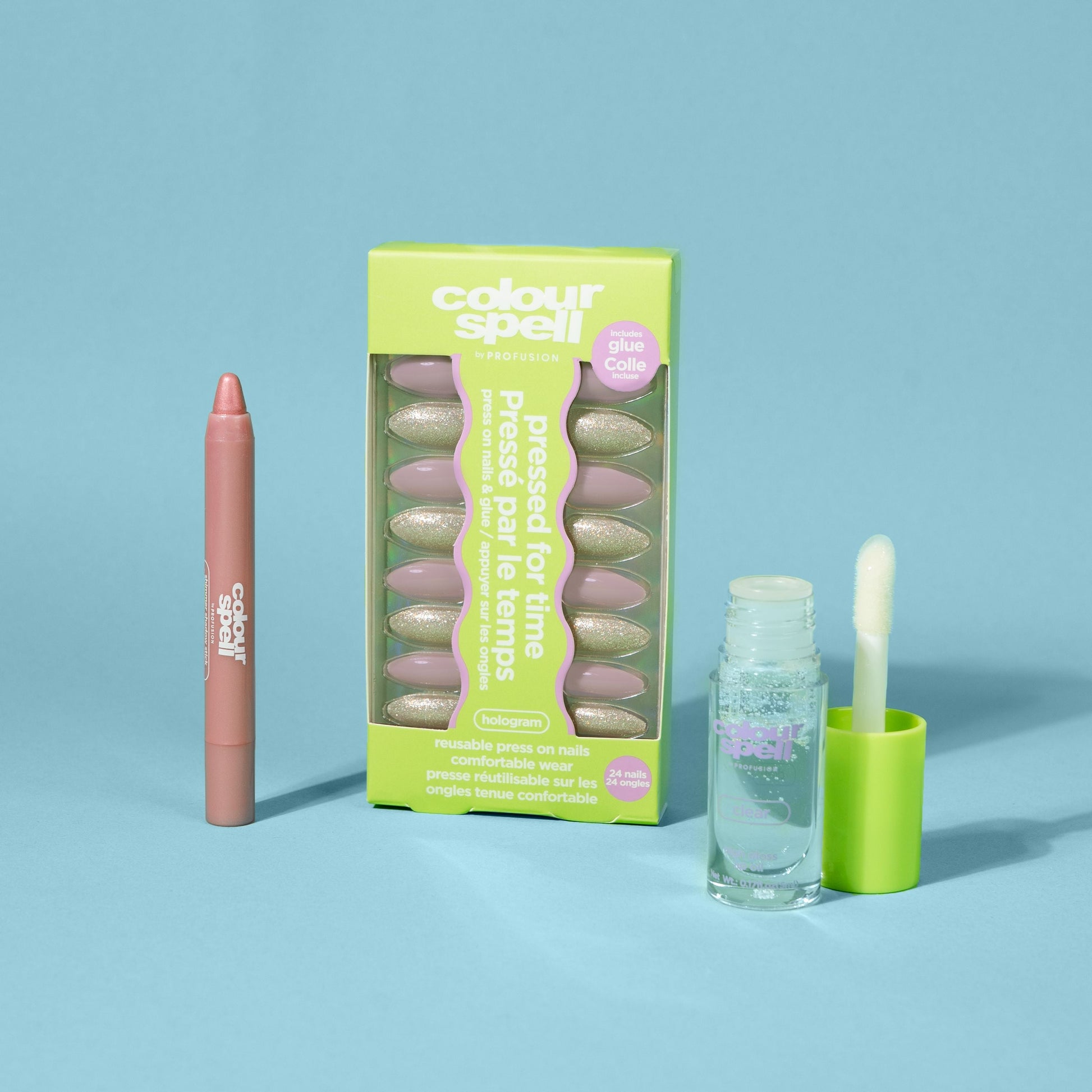 ColourSpell - Pressed, Glossed and Polished Collection- Shadow, Lip Oil & Nails