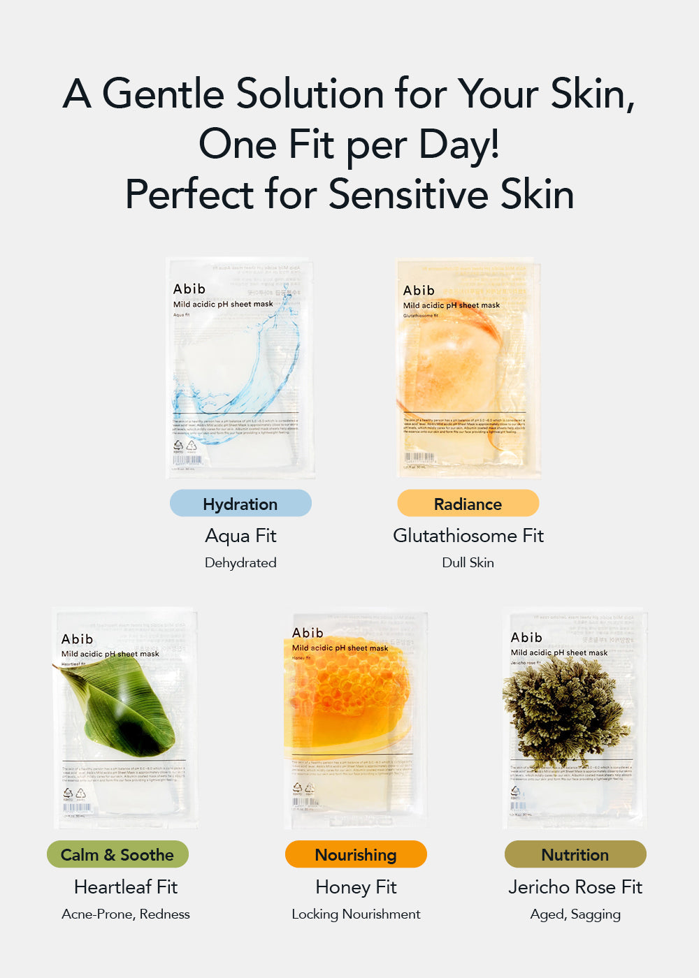 Abib Mild Acidic pH Sheet Mask Honey Fit