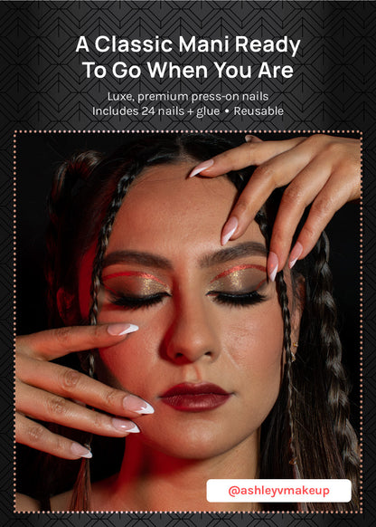 AOA Pro Press-On Nails: French Long