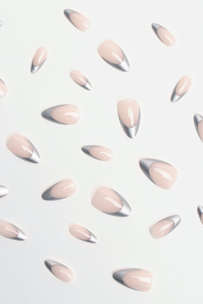 Bonmuz - Tipped in Reflection | Soft & Durable Press-On Nails