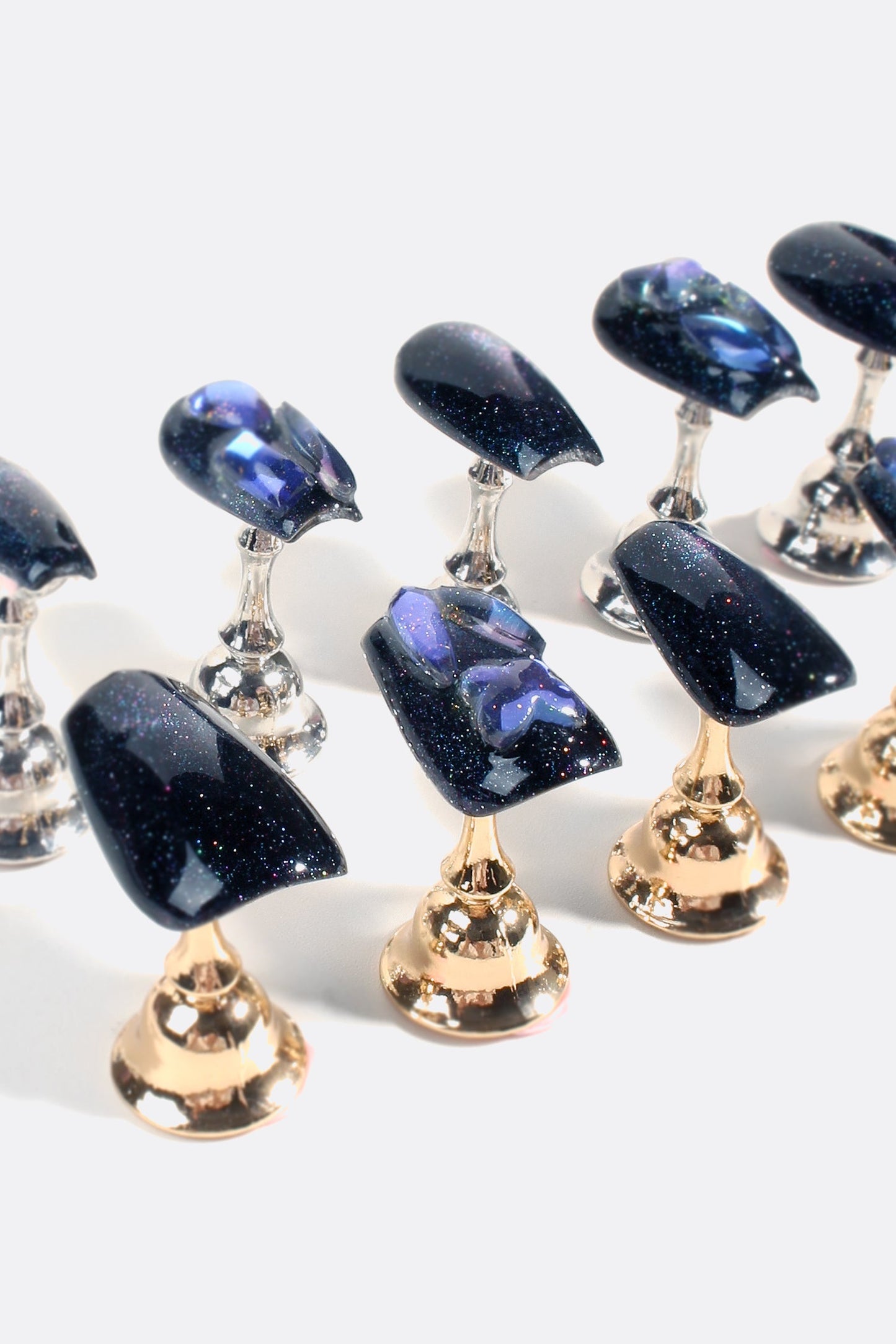 Bonmuz - Sapphire Stardust | Pro Handmade Gel Nails