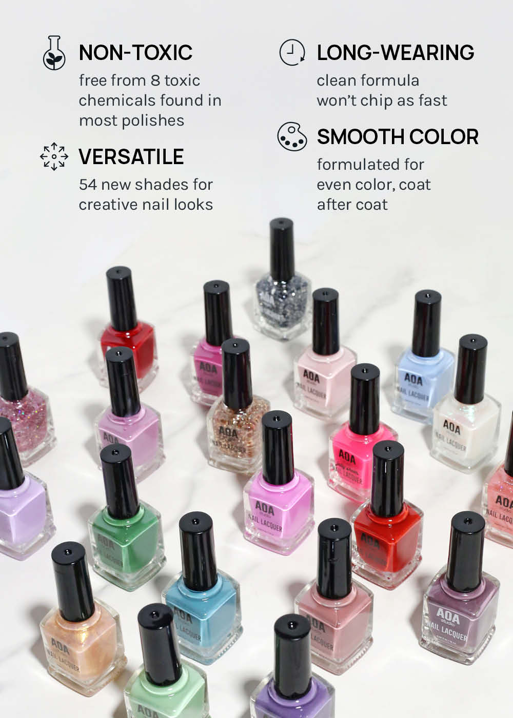 AOA Nail Lacquer – Glitters