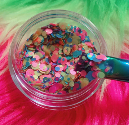 Inked Doll Cosmetics - DIPPIN' DOTS *UV* Festival GlamDoll Glitter Confetti