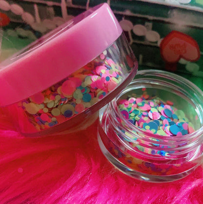 Inked Doll Cosmetics - DIPPIN' DOTS *UV* Festival GlamDoll Glitter Confetti