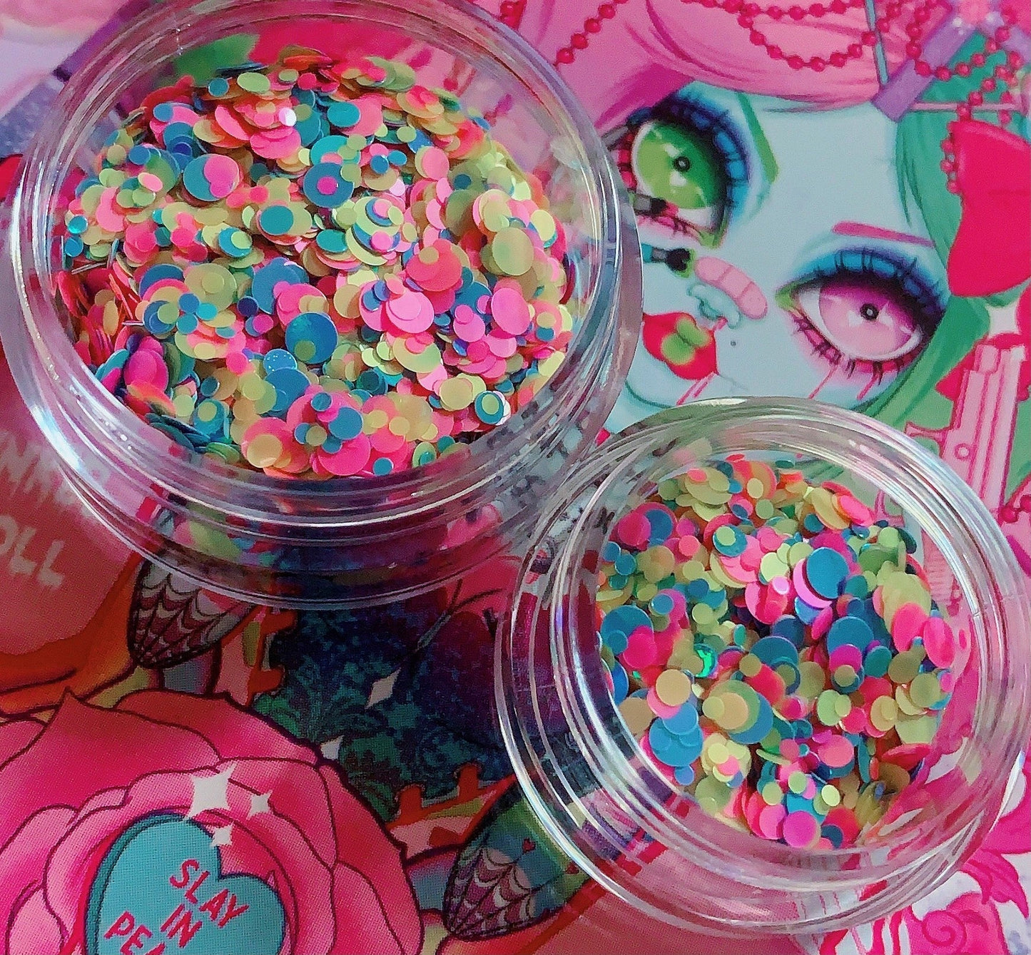 Inked Doll Cosmetics - DIPPIN' DOTS *UV* Festival GlamDoll Glitter Confetti