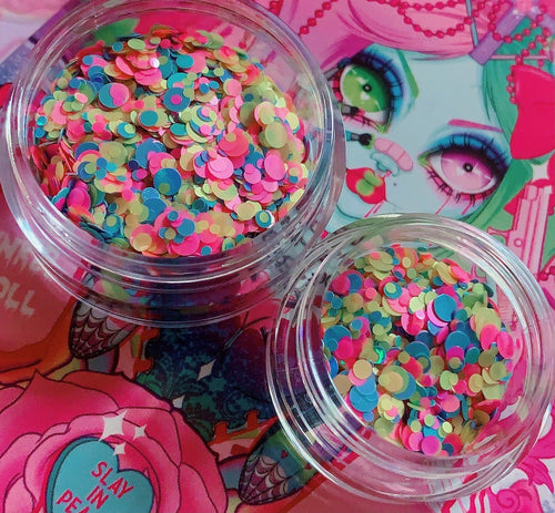 Inked Doll Cosmetics - DIPPIN' DOTS *UV* Festival GlamDoll Glitter Confetti