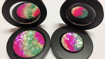 Inked Doll Cosmetics - *EDC (Electric Daisy Festival)* Metallic/Iridescent Duo Pressed Glitter!