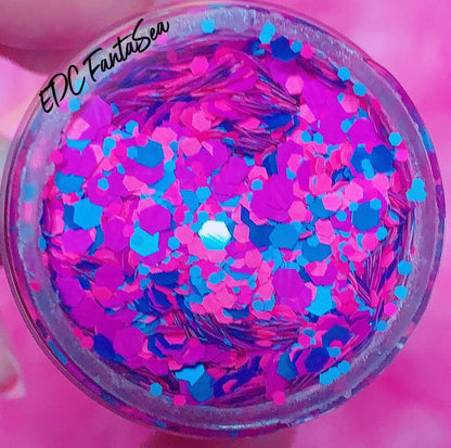 Inked Doll Cosmetics - "EDC FANTASEA" *UV/BlackLight* Festival FunFetti