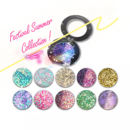 Inked Doll Cosmetics - MINTY WATERLILY *LMT EDT* Summer Festival Pressed Glitter