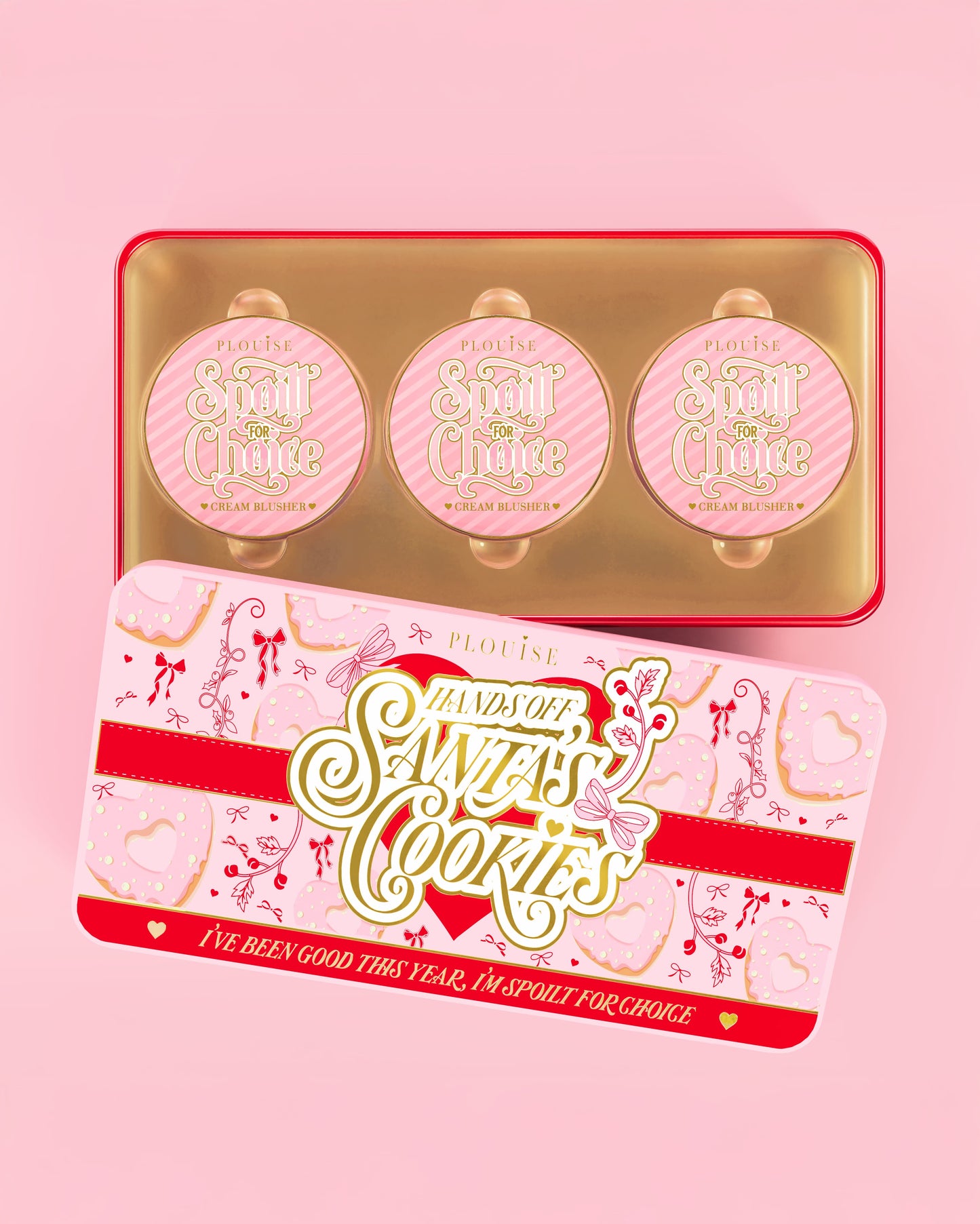 Santas Cookies Spoilt For Choice Blush Tin