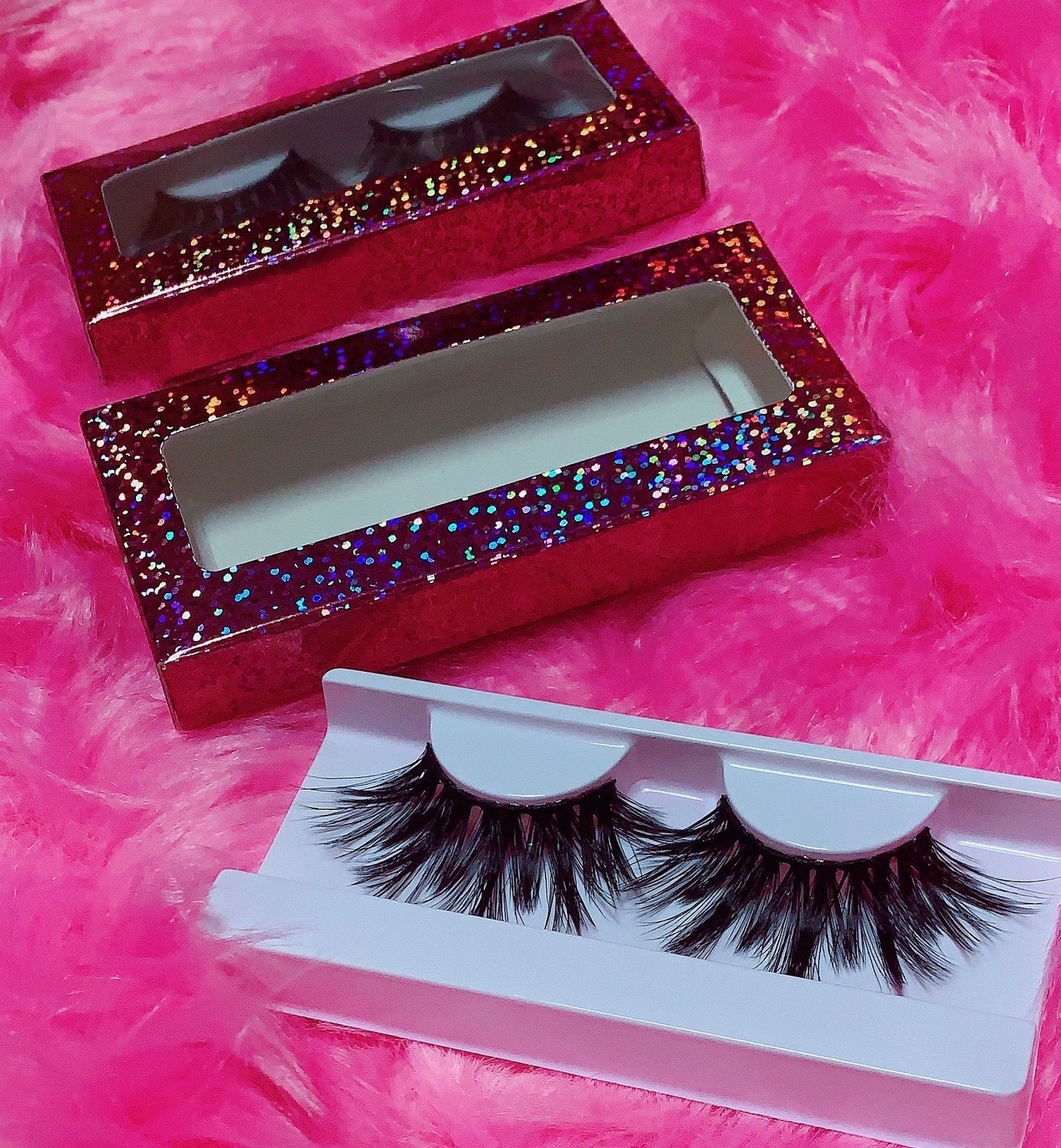 Inked Doll Cosmetics - #$IKKENING 3D DreamDoll Lashes *Pink Holographic* Case