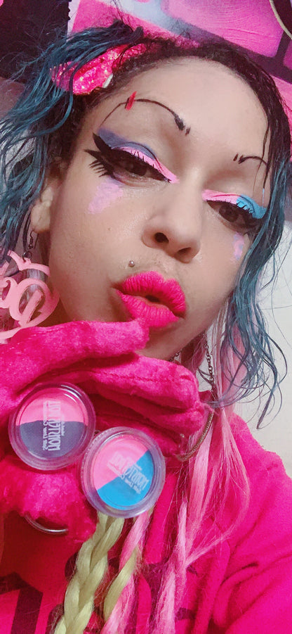 Inked Doll Cosmetics - (HUGE!) Monster Doll ZOMBY GAGA *UV Neon Pastel* SPLIT LINER/ FACE/ BODY PAINT
