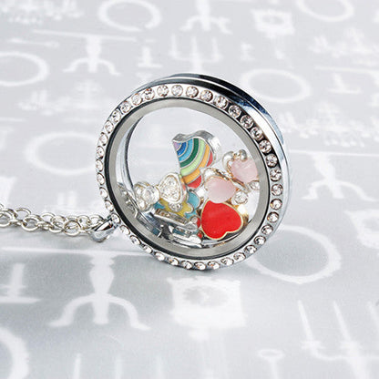 Black Harmonica Locket Charm