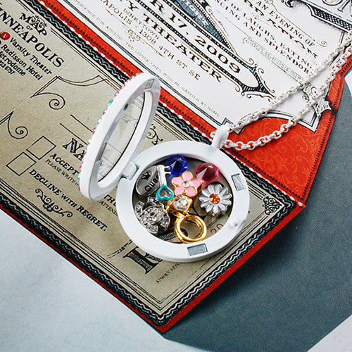 Blue Surf Board Locket Charm