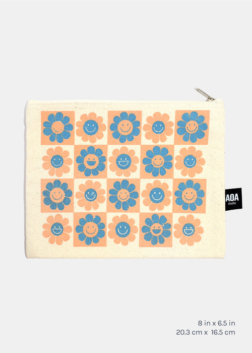 AOA Canvas Bag - Smiley Flowers