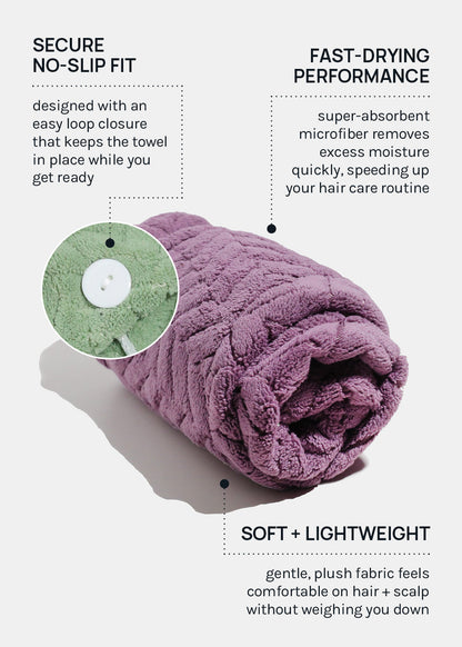 AOA Microfiber Hair Towel Turban