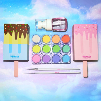 Gavissi Beauty - UV PASTEL BUNDLE: 12 LINERS + BRUSH + SPRAY BOTTLE