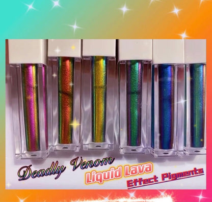 Inked Doll Cosmetics - "LA CHAMELEA" Deadly Venom LIQUID LAVA Effect Pigments