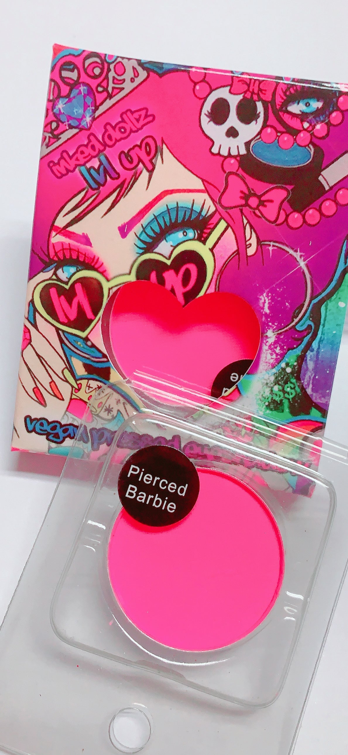 Inked Doll Cosmetics - *UV* PIERCED BARBIE (Barbie Pink) Pressed Eyeshadow Single