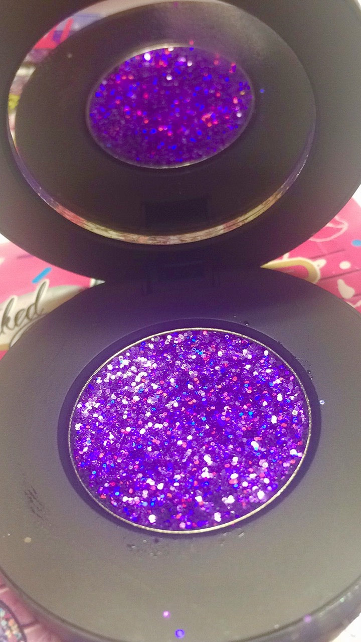 Inked Doll Cosmetics - "PURPLE REIGN!" Single Pressed Glitter Palette