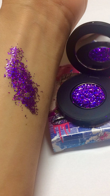 Inked Doll Cosmetics - "PURPLE REIGN!" Single Pressed Glitter Palette