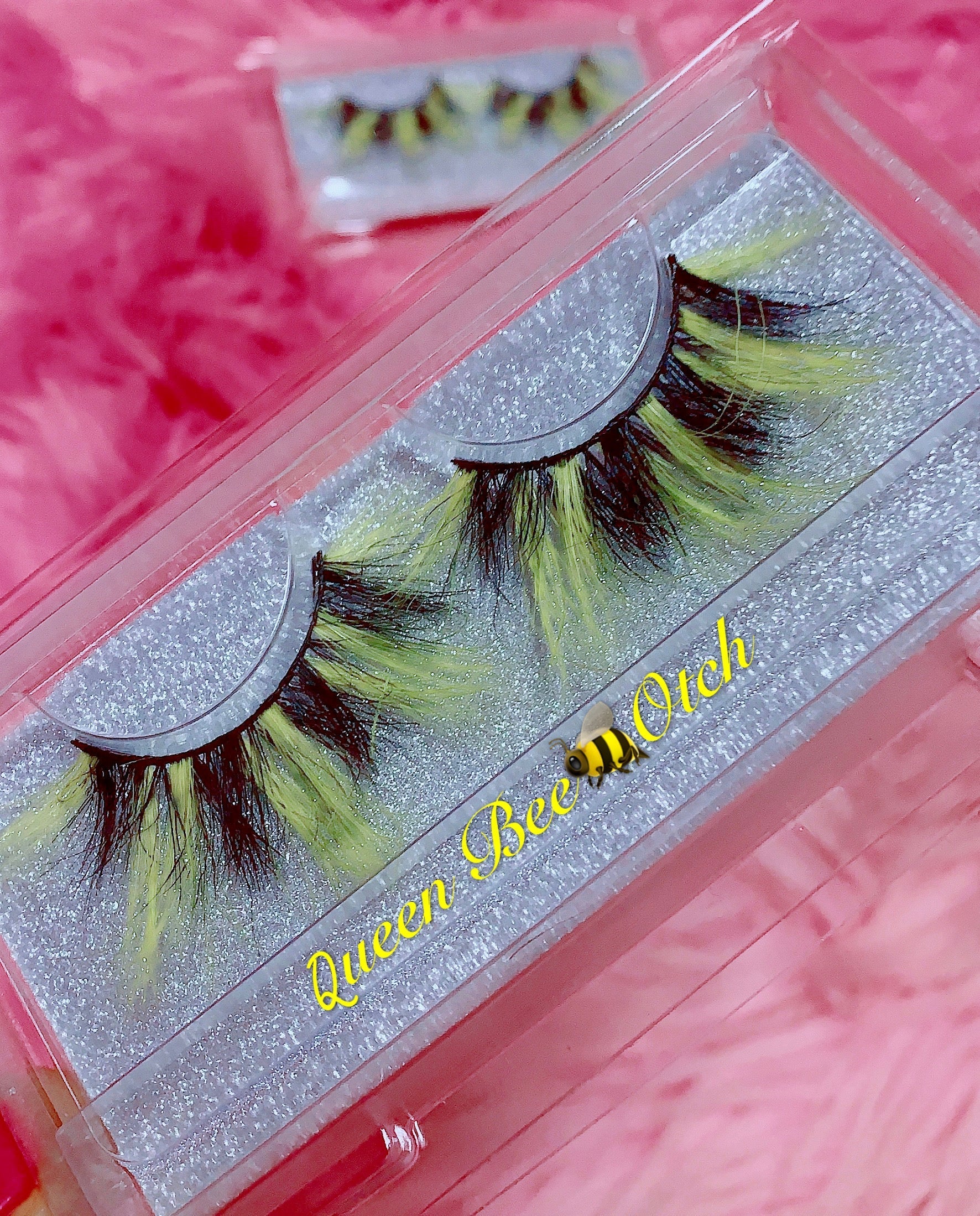 Inked Doll Cosmetics - *Queen BEE-OTCH* (Black & Yellow) DreamDoll COLOR Lashes!