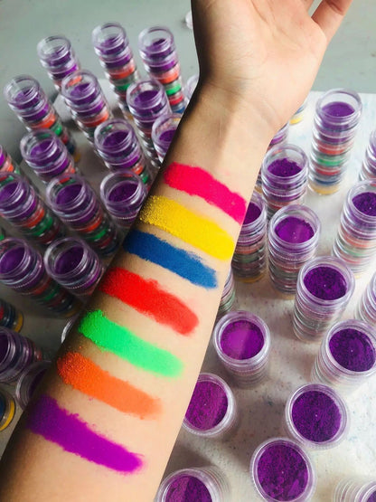 Inked Doll Cosmetics - LOUD LEMON "Rave Lites" (BLACKLITE UV REACTIVE POWDERS)
