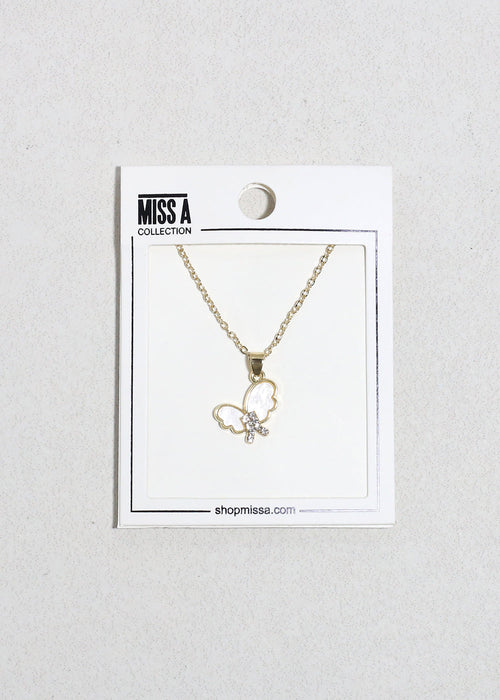 Flutter Gleam Butterfly Necklace