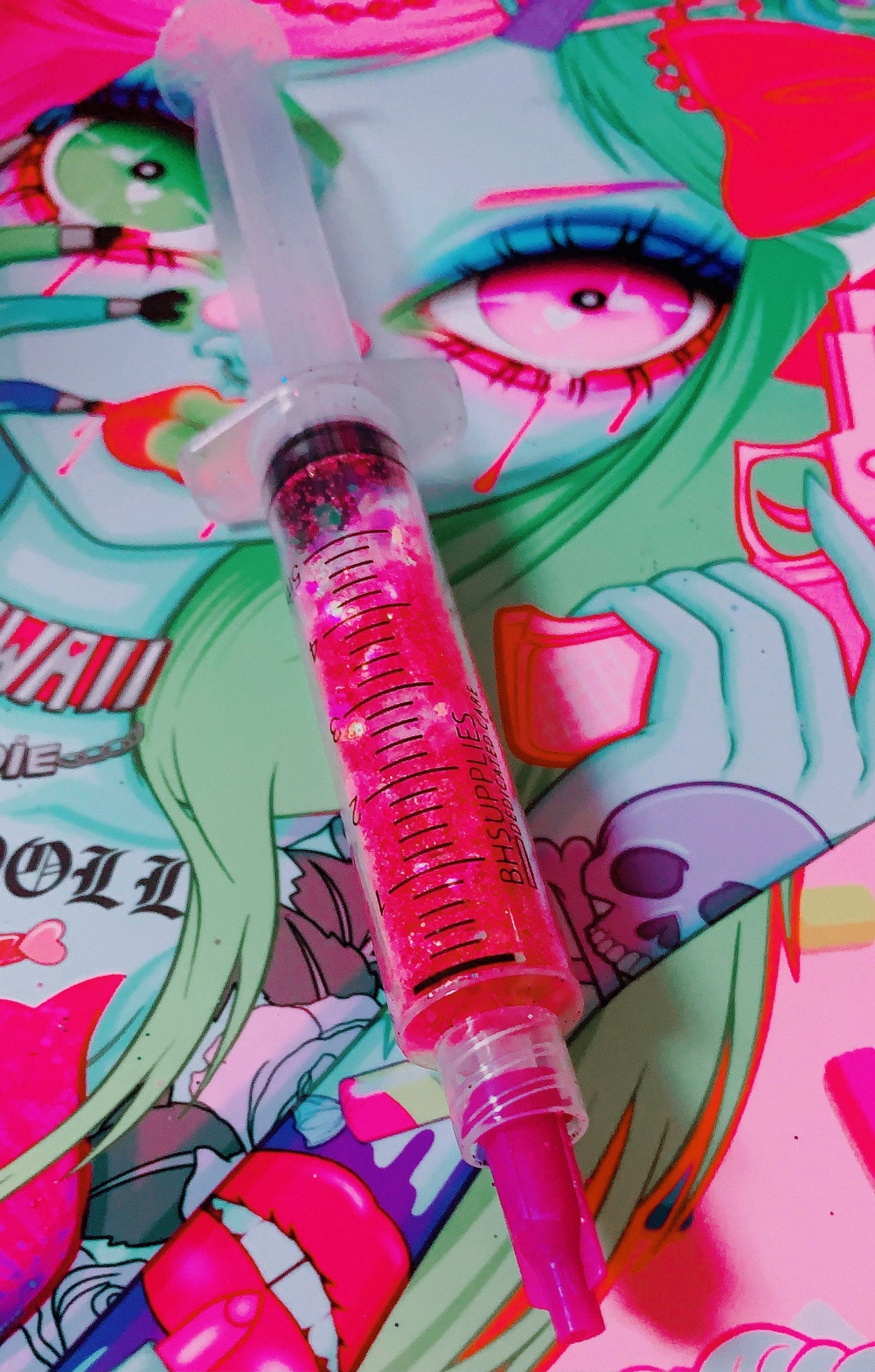 Inked Doll Cosmetics - ELECTRIC LOVE GlamDoll Glitter Syringe