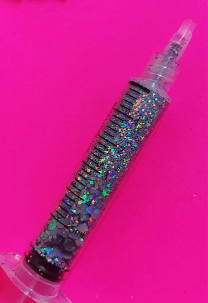 Inked Doll Cosmetics - PLATINUM GlamDoll Glitter Syringe
