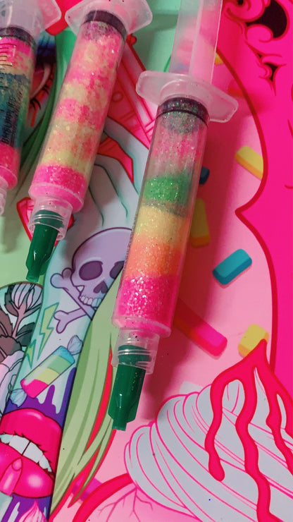 Inked Doll Cosmetics - DEEP TROPICS *UV* GlamDoll Glitter Syringe