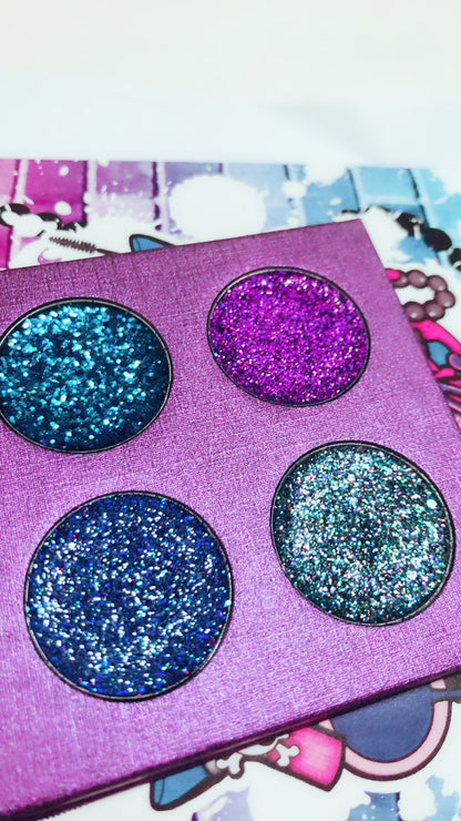 Inked Doll Cosmetics - URSULA'S NITEMARE METALLIC Pressed Glitter Quad