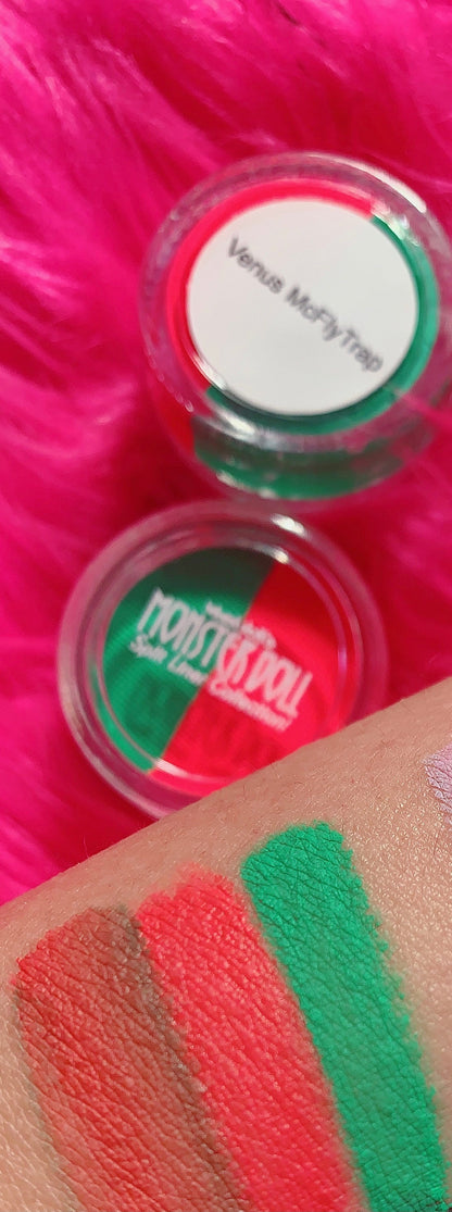 Inked Doll Cosmetics - (HUGE!) Monster Doll VENUS McFLYTRAP *UV Neon Pastel* SPLIT LINER/FACE/BODY PAINT
