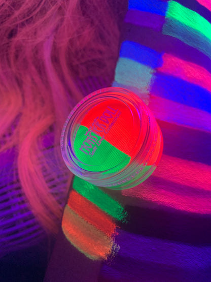 Inked Doll Cosmetics - (HUGE!) Monster Doll VENUS McFLYTRAP *UV Neon Pastel* SPLIT LINER/FACE/BODY PAINT