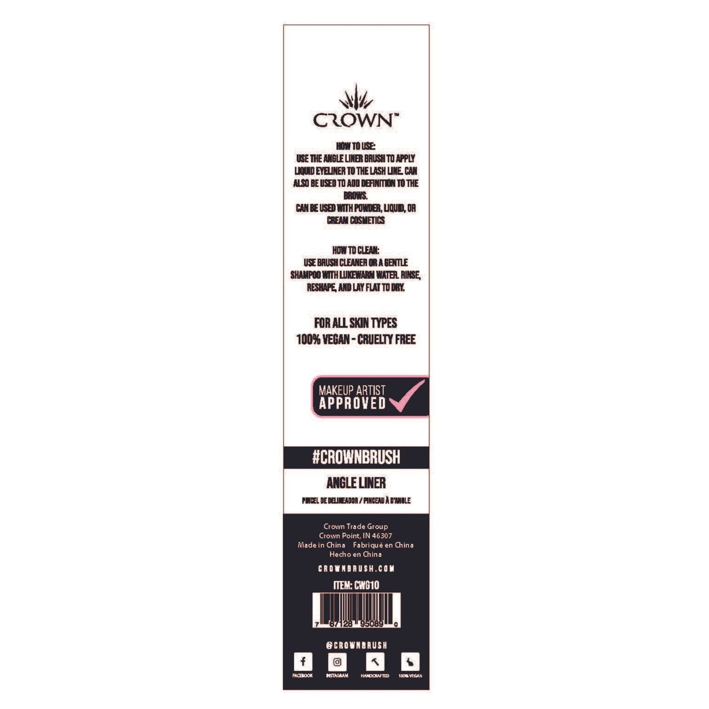 Crown Brush - CWG10- ANGLE LINER