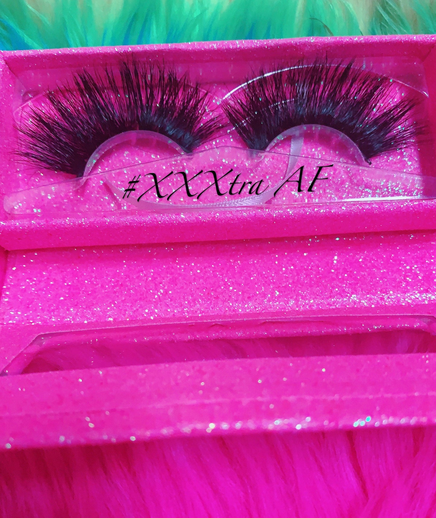 Inked Doll Cosmetics - #XXXTRA AF 5D DreamDoll-LUXE Lash *PINK GLITTER* Glam Magnet Case