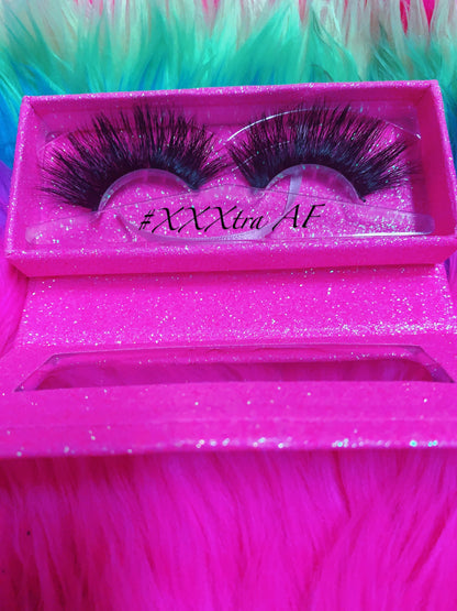 Inked Doll Cosmetics - #XXXTRA AF 5D DreamDoll-LUXE Lash *PINK GLITTER* Glam Magnet Case