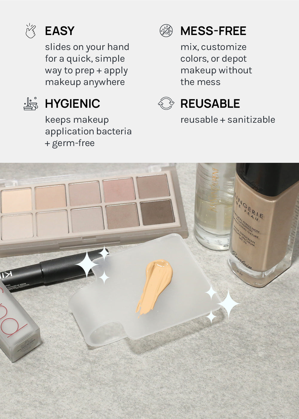 AOA Acrylic Makeup Hand Palette