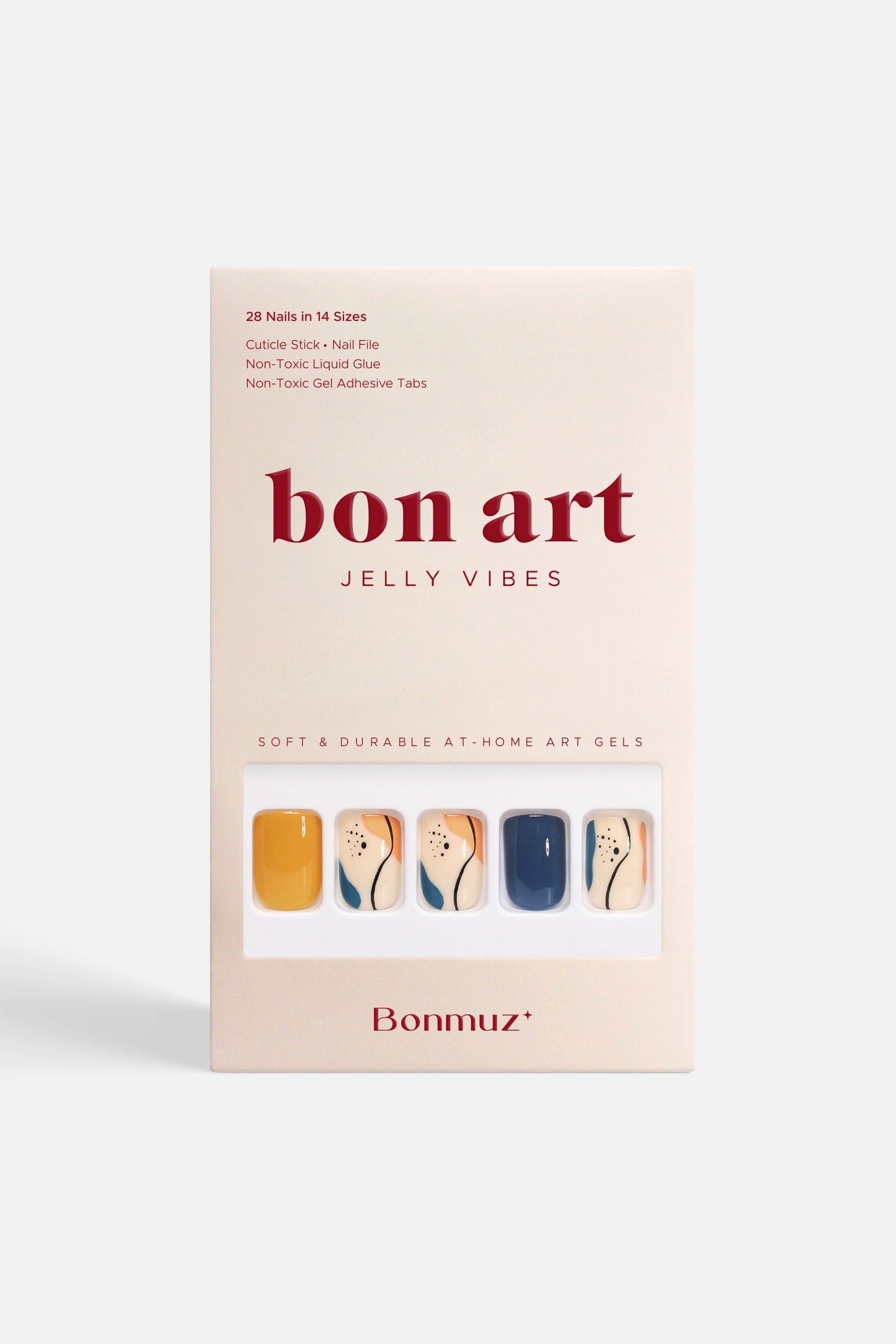 Bonmuz - Tangerine Garden | Soft & Durable Press-On Nails