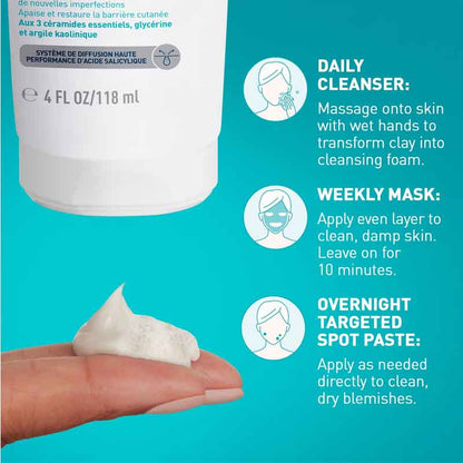 CeraVe Blemish Control Clay to Foam Cleanser For Blemish Prone Skin