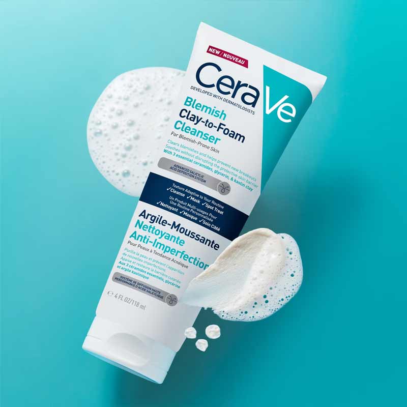 CeraVe Blemish Control Clay to Foam Cleanser For Blemish Prone Skin