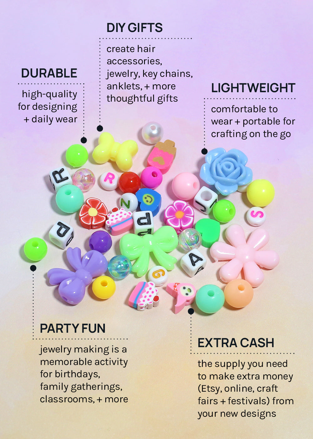 DIY Jewelry Making- Miss A Alphabetic Beads