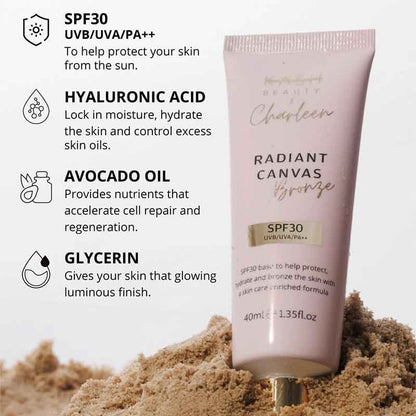 KASH Beauty x Charleen Radiant Canvas Bronze Primer SPF 30