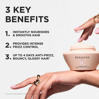 Kérastase Gloss Absolu Masque Crème Hydra-Glaze For Thick Frizzy Hair
