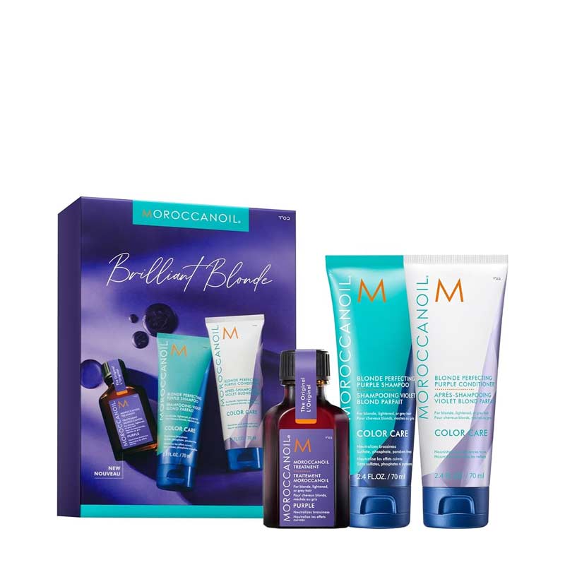 Moroccanoil Brilliant Blonde Purple Treatment Discovery Kit Discontinued